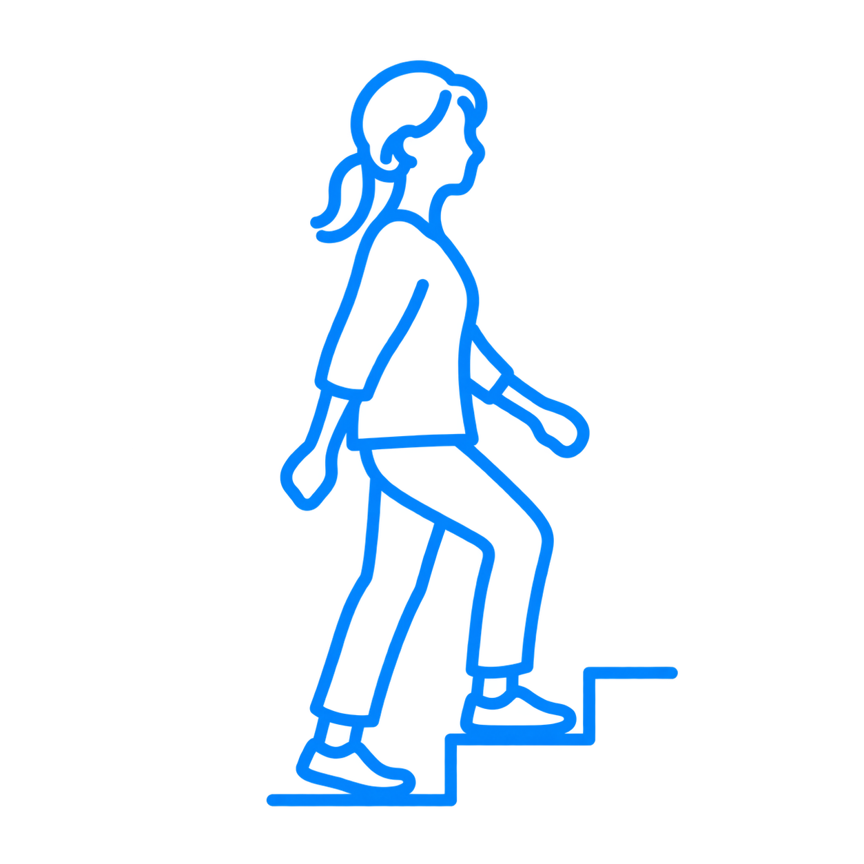 階段を上り下りする動作
